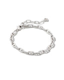 KENDRA SCOTT- Bailey Chain Bracelet Rhodium Metal