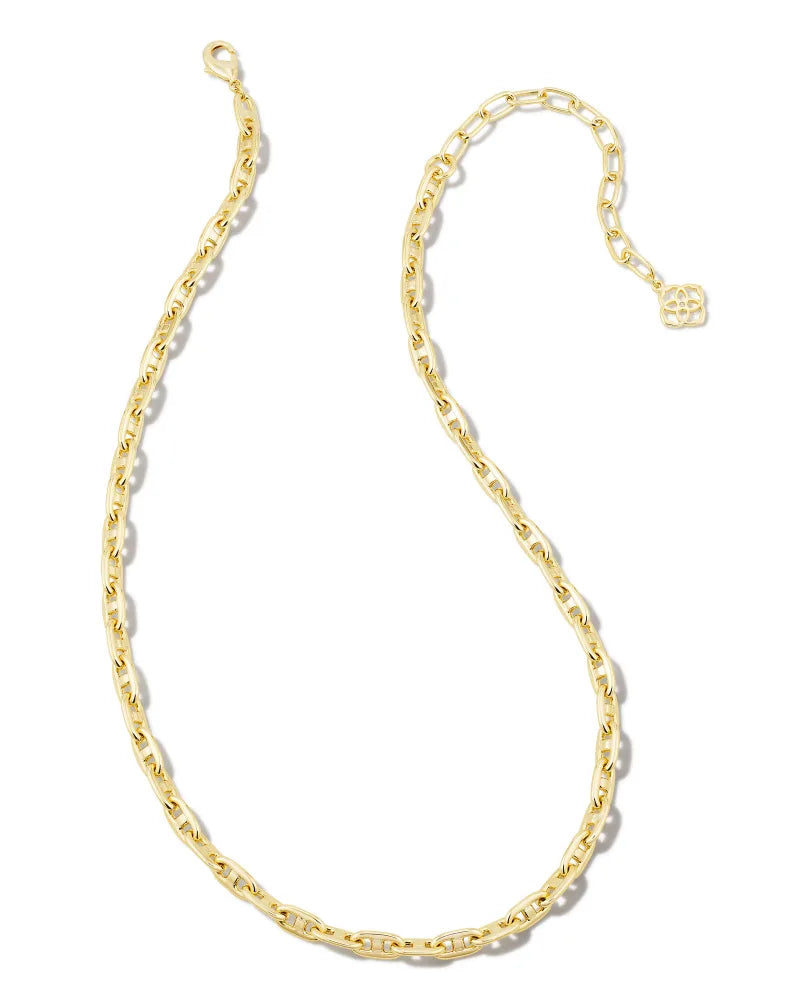 KENDRA SCOTT- Bailey Chain Necklace Gold Metal