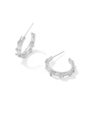 KENDRA SCOTT- Beatrix Small Hoop Earrings in Rhodium Metal