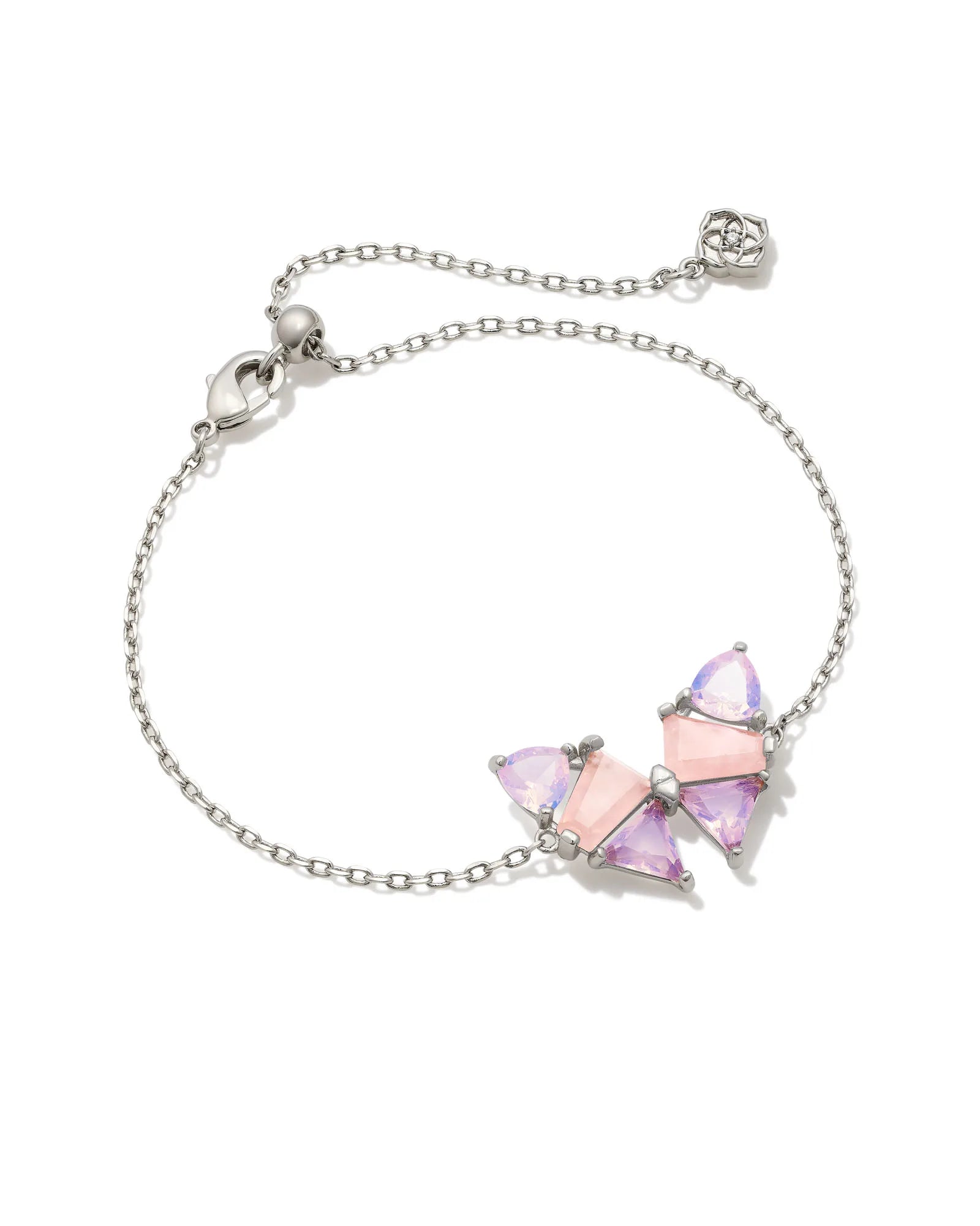 KENDRA SCOTT- Blair Silver Butterfly Delicate Chain Bracelet in Pink M –  Luka Life + Style