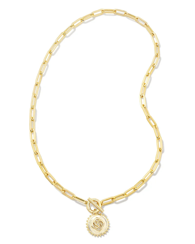 KENDRA SCOTT- Brielle Medallion Chain Necklace in Gold