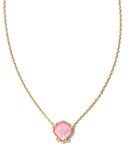 KENDRA SCOTT- Brynne Shell Pendant Necklace Gold Blush Mother of Pearl