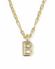 KENDRA SCOTT- Bubble Letter Pendant Necklace in Gold Metal