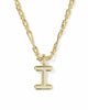 KENDRA SCOTT- Bubble Letter Pendant Necklace in Gold Metal