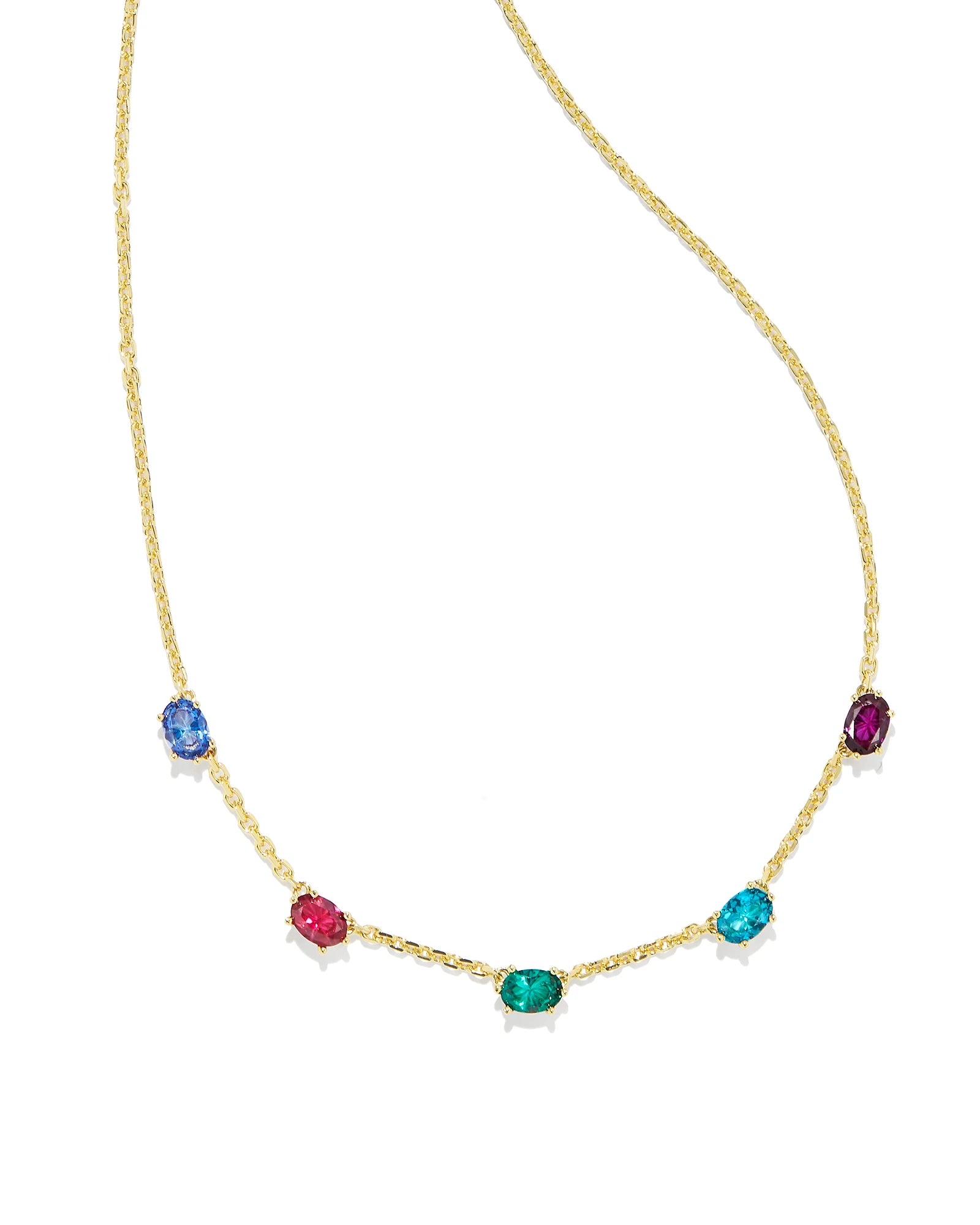 KENDRA SCOTT Cailin Gold Crystal Strand Necklace in Multi Mix