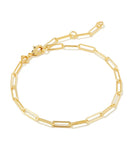 KENDRA SCOTT- Courtney Paperclip Bracelet in Gold Metal