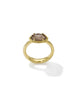 KENDRA SCOTT- Daphne Frame Band Ring in Gold Taupe Mother of Pearl
