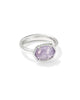 KENDRA SCOTT- Daphne Frame Band Ring in Rhodium Purple Amethyst