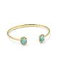 KENDRA SCOTT- Daphne Frame Cuff Bracelet in Gold Teal Amazonite