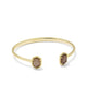 KENDRA SCOTT- Daphne Frame Cuff Bracelet in Gold Taupe Mother of Pearl