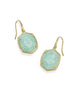 KENDRA SCOTT- Daphne Frame Drop Earring in Gold Teal Amazonite
