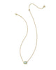 KENDRA SCOTT- Daphne Frame Pendant Necklace in Gold Teal Amazonite