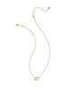 KENDRA SCOTT- Daphne Frame Pendant Necklace in Gold Ivory Mother of Pearl