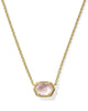 KENDRA SCOTT- Daphne Frame Pendant Necklace in Gold Light Pink Mother of Pearl