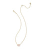 KENDRA SCOTT- Daphne Frame Pendant Necklace in Gold Light Pink Mother of Pearl