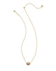 KENDRA SCOTT- Daphne Frame Pendant Necklace in Gold Taupe Mother of Pearl