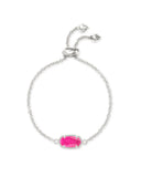 KENDRA SCOTT- Elaina Rhodium Adjustable Bracelet in Azalea Illusion