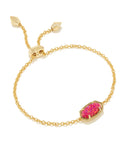 KENDRA SCOTT- Elaina Gold Delicate Chain Bracelet in Berry Opal