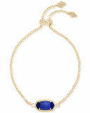 KENDRA SCOTT- Elaina Gold Adjustable Bracelet in Cobalt Cats Eye