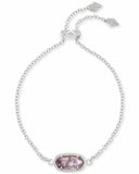 KENDRA SCOTT- Elaina Silver Adjustable Chain Bracelet in Amethyst