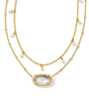 KENDRA SCOTT- Elisa Pearl Multi Strand Necklace Gold/Ivory Mother of Pearl