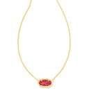 KENDRA SCOTT- Elisa Gold Pendant Necklace in Berry Opal