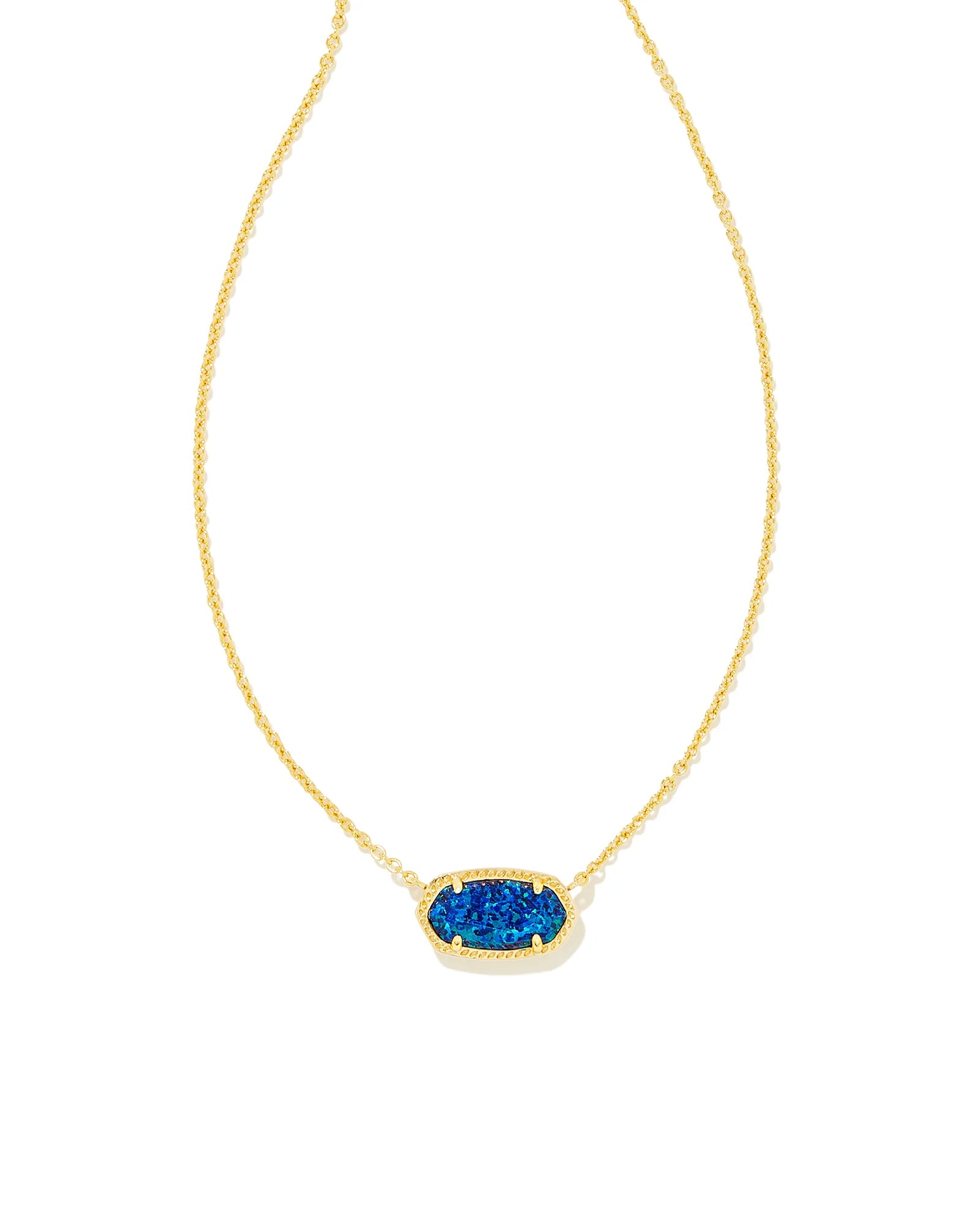 KENDRA SCOTT- Elisa Gold Pendant Necklace in Cobalt Blue Opal