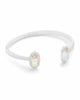 KENDRA SCOTT- Elton Rhodium Cuff Bracelet in Dichroic Glass