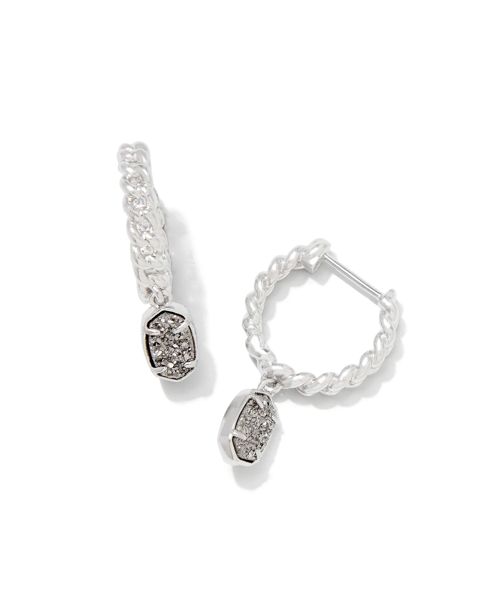 Kendra scott platinum drusy earrings on sale