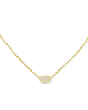 KENDRA SCOTT- Emilie Gold Short Pendant Necklace in Iridescent Drusy