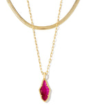 KENDRA SCOTT- Evelyn Gold Multi Strand Necklace in Dark Magenta Illusion