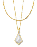 KENDRA SCOTT- Faceted Alex Gold Convertible Necklace in Ivory Ilusion