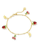KENDRA SCOTT- Fruit Gold Delicate Chain Bracelet in Multi Mix