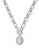 KENDRA SCOTT- Grandma Link Chain Necklace in Rhodium Metal