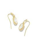 KENDRA SCOTT- Grayson Gold Drop Earrings in Ivory Mother of Pearl