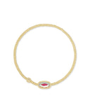 KENDRA SCOTT- Grayson Gold Stretch Bracelet in Gold Dichroic Glass