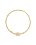 KENDRA SCOTT- Grayson Gold Stretch Bracelet in Rose Quartz