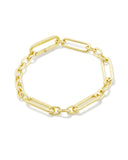 KENDRA SCOTT- Heather Link Chain Bracelet in Gold Metal