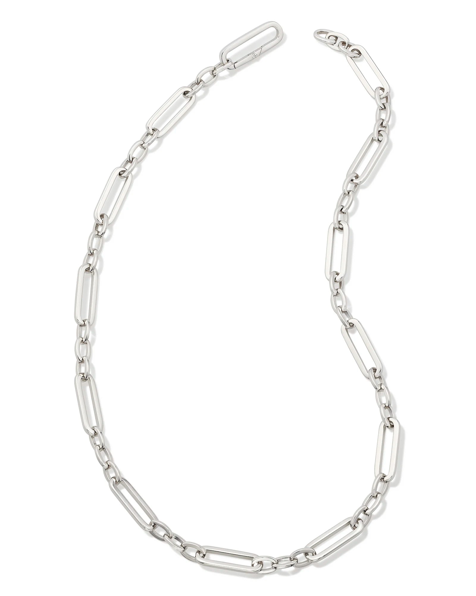 KENDRA SCOTT- Heather Link & Chain Necklace in Rhodium Metal