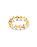 KENDRA SCOTT- Jada Gold Band Ring in White Crystal