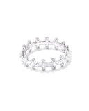 KENDRA SCOTT- Jada Rhodium Band Ring in White Crystal