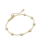KENDRA SCOTT- Jane Delicate Chain Bracelet in Gold White Enamel
