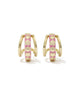 KENDRA SCOTT- Jane Huggie Earring in Gold Dark Pink Enamel