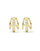 KENDRA SCOTT- Jane Huggie Earring in Gold White Enamel