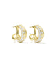 KENDRA SCOTT- Jane Huggie Earring in Gold White Enamel