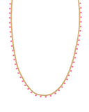 KENDRA SCOTT- Kelsey Gold Strand Necklace in Pink Enamel