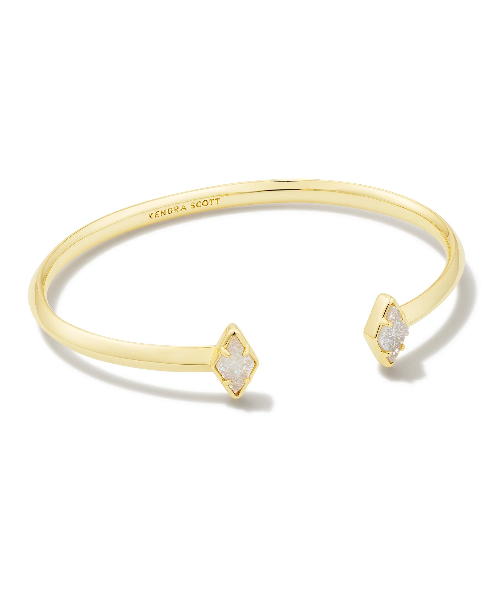 KENDRA SCOTT- Kinsley Gold Cuff Bracelet in Iridescent Drusy