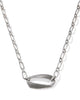 KENDRA SCOTT- Kira Short Pendant Necklace in Vintage Silver Metal