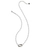 KENDRA SCOTT- Kira Short Pendant Necklace in Vintage Silver Metal