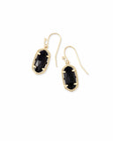 KENDRA SCOTT- Lee Earring Gold/Black Opaque Glass